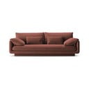 Iš velveto sofa rožinės spalvos 220 cm Torino – Micadoni 