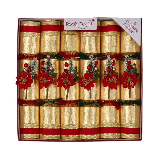 Kalėdiniai krekeriai 6 vnt. Poinsettia – Robin Reed