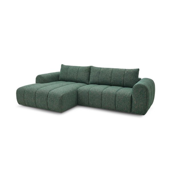 Tamsiai žalios spalvos kampinė sofa (su kairiuoju kampu/su gultu) Nesty – Bobochic Paris-image-3
