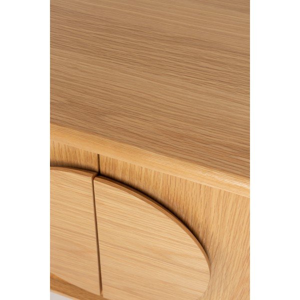 Žema šoninė spintelė natūralios spalvos iš ąžuolo 82x58 cm Groove – Zuiver-image-3
