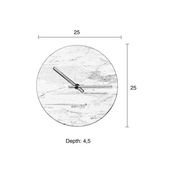 Žalias marmurinis sieninis laikrodis Zuiver Marble Time-image-1