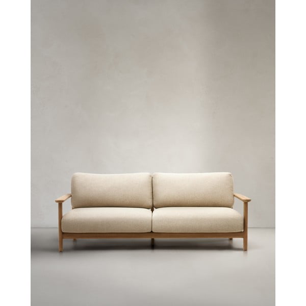 Iš tikmedžio masyvo sodo sofa smėlio spalvos/natūralios spalvos Tirant – Kave Home-image-1