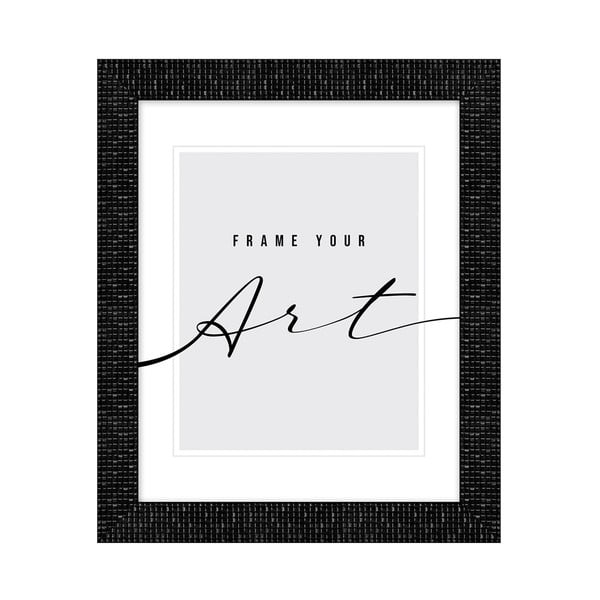 Pakabinamas rėmas iš plastiko matinės juodos spalvos 38x48 cm  