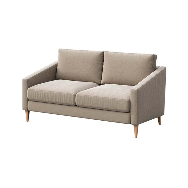 Sofa smėlio spalvos iš velveto 170 cm Karoto – Ame Yens-image-2