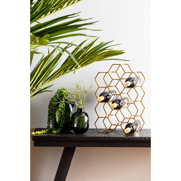 Bronzos spalvos metalinis vyno stovas 12 butelių Salbris - Light & Living-image-1