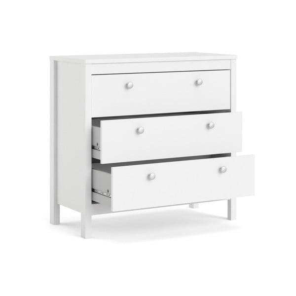 Žema šoninė spintelė baltos spalvos 82x80 cm Madrid – Tvilum-image-4