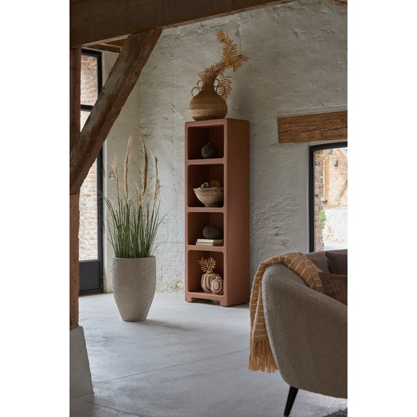 Terakotos spalvos pastatoma lentyna 60x190x35 cm Naluno – Light & Living-image-1