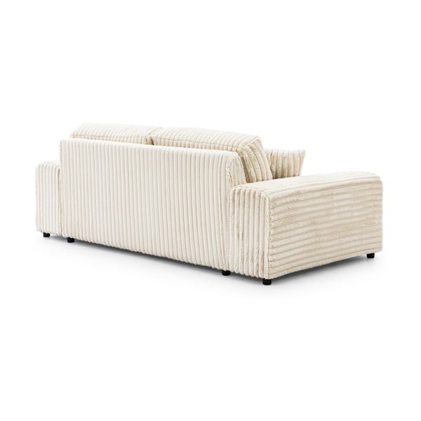 Kreminės spalvos iš kordinio velveto sofa 213 cm Justin – Ropez-image-3