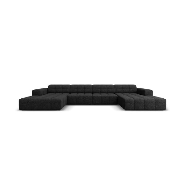 Kampinė sofa antracito spalvos („U“ formos) Chicago – Cosmopolitan Design