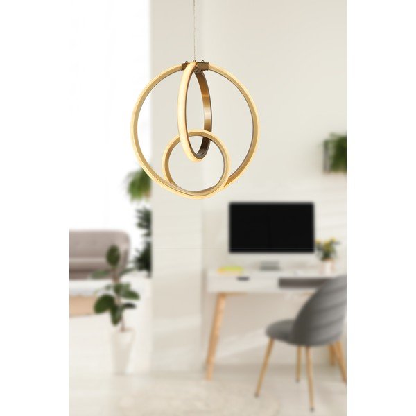 Bronzinės spalvos iš metalo kabantis šviestuvas LED ø 28,5 cm Neo – Squid Lighting-image-1