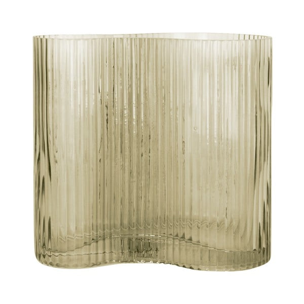 Žalios spalvos stiklo vaza PT LIVING Wave, aukštis 18 cm-image-3