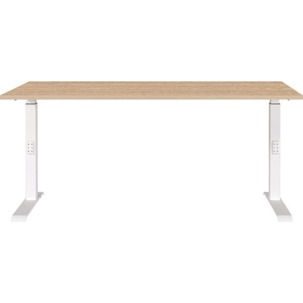 Reguliuojamas darbo stalas su ąžuolo dekoro stalviršiu 80x160 cm Downey – Germania-image-1