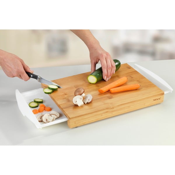 Bambuko pjaustymo lenta su dviem stalčiais "Wenko Bina-image-1