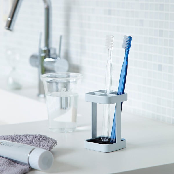 Baltas dantų šepetėlio laikiklis YAMAZAKI Tower Slim-image-1