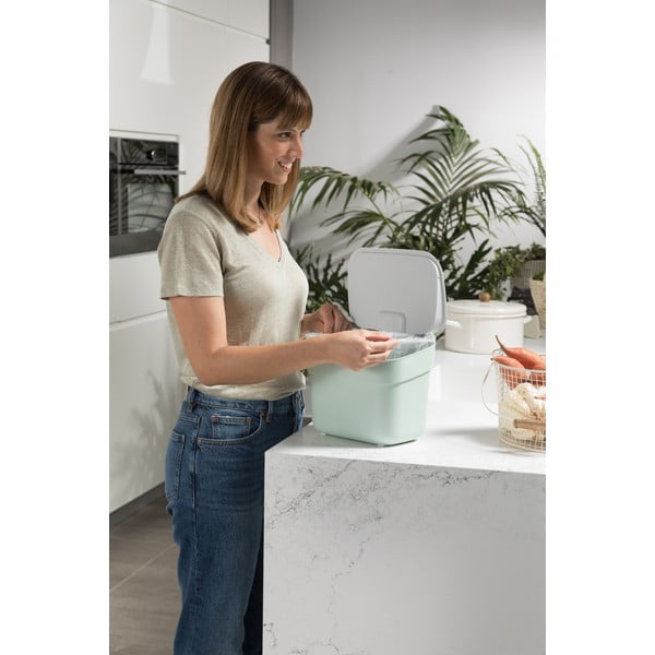 Maisto atliekų šiukšliadėžė šviesiai žalios spalvos 5 l Ready To Collect – Curver-image-1