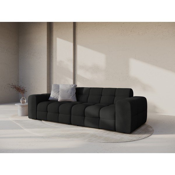 Juodos spalvos sofa 255 cm Kendal – Micadoni -image-1