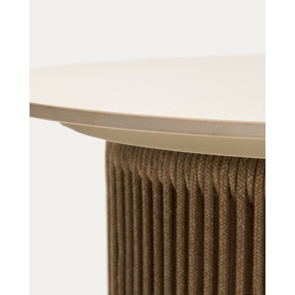 Iš metalo apvalios formos sodo šoninis staliukas ø 55 cm Orosei – Kave Home-image-3