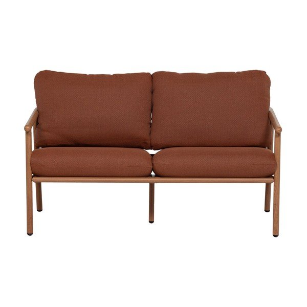 Terakotos spalvos iš audinio sodo sofa Cavero – WOOOD-image-2