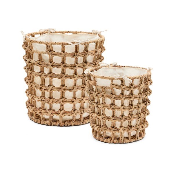 Iš vandens hiacinto krepšiai 2 vnt. ø 38x38 cm Dilam – Kave Home