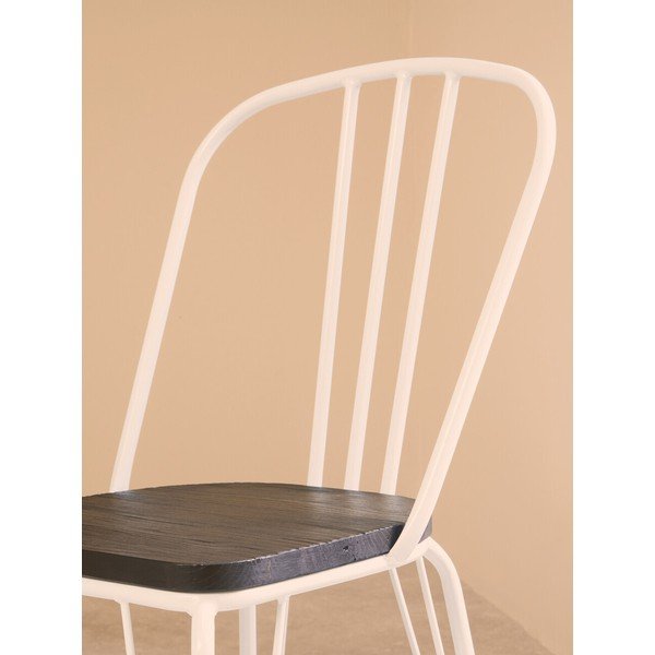 Baltos spalvos/natūralios spalvos iš guobos masyvo valgomojo kėdė District – Premier Housewares-image-3