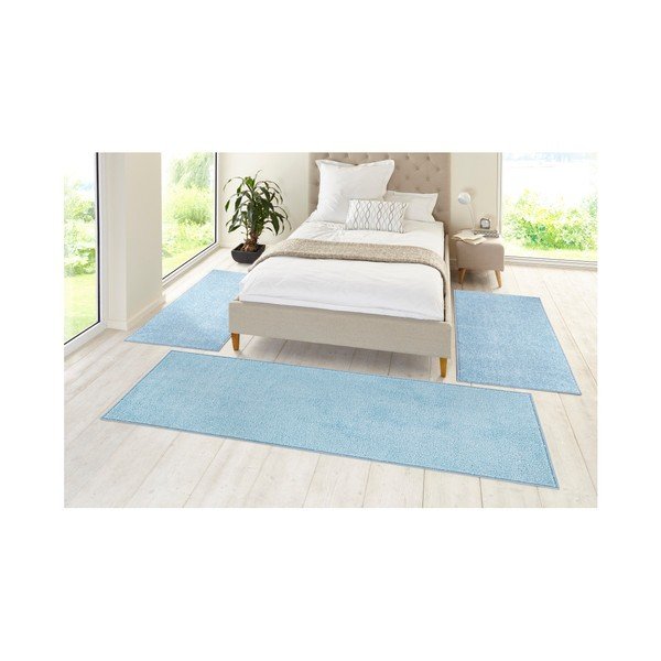 3 mėlynos spalvos kilimėlių rinkinys Hanse Home Pure-image-1