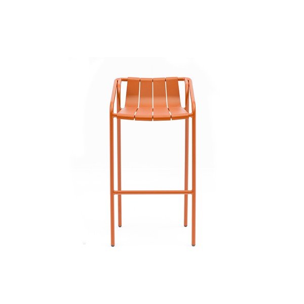 Metalinės sodo baro taburetės oranžinės spalvos 2 vnt. Fleole – Ezeis-image-2