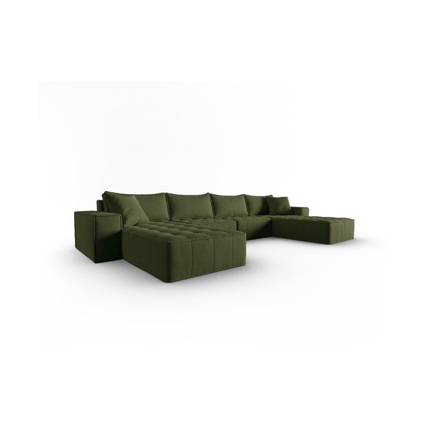 Kampinė sofa žalios spalvos Mike – Micadoni Home-image-2