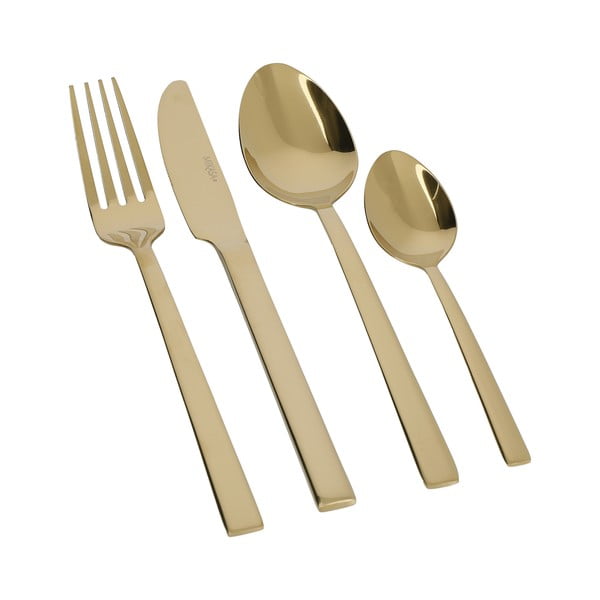 Nerūdijančio plieno stalo įrankių rinkinys iš 16 dalių, aukso spalvos Mikasa Diseno - Kitchen Craft