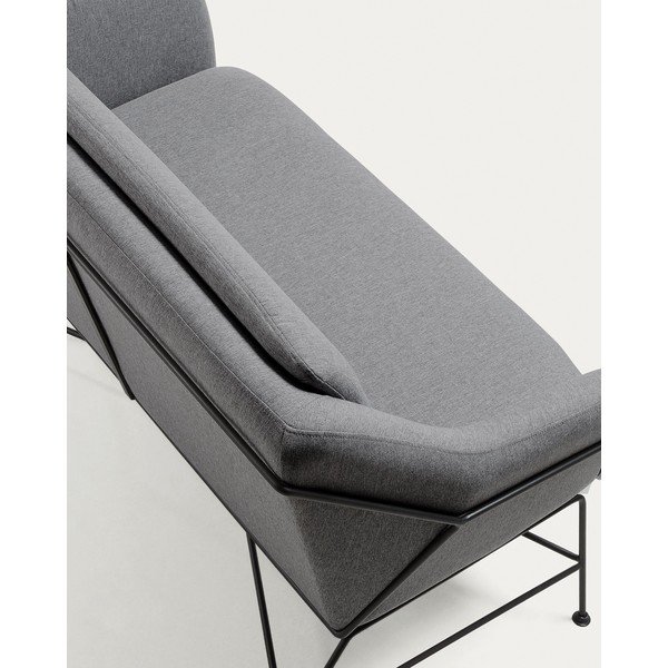 Pilkos spalvos sofa 128 cm Brida – Kave Home-image-4