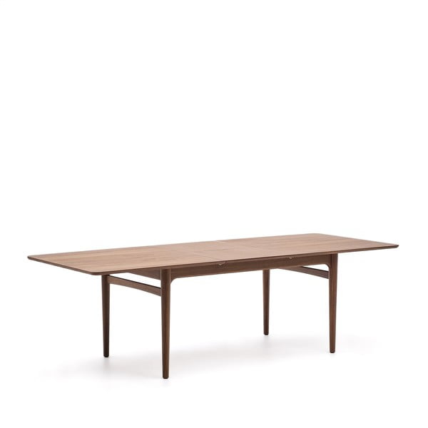 Prailginamas valgomojo stalas su papildomu stalviršiu iš riešutmedžio 100x200 cm Elan – Kave Home-image-4