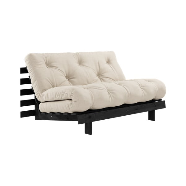 Sulankstoma sofa smėlio spalvos 140 cm Roots Black Night – Karup Design