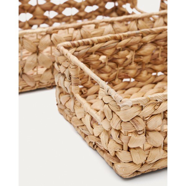 Iš vandens hiacinto krepšiai 2 vnt. 36x27x9 cm Tressa – Kave Home-image-1