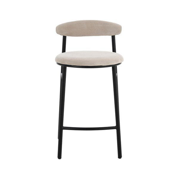 Smėlio spalvos iš metalo baro taburetė (sėdynės aukštis 66 cm) Doggi – Ellos Home-image-4