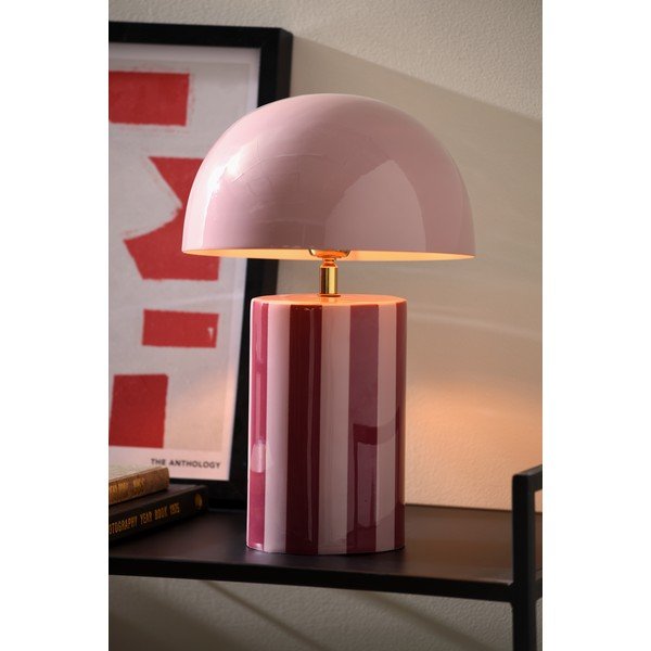 Violetinės spalvos iš metalo stalinis šviestuvas (aukštis 34 cm) Rayado – Leitmotiv-image-1
