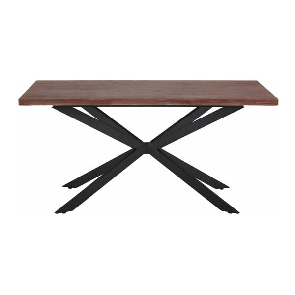 Tamsios natūralios apdailos valgomojo stalas "Støraa Adrian", 160 cm