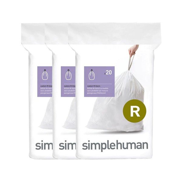 R tipo šiukšlių maišai Simplehuman, 60 vnt.-image-1