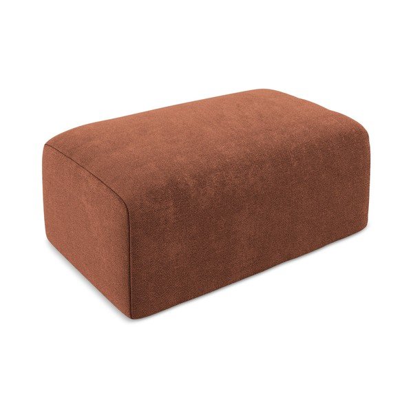 Terakotos spalvos taburetė iš šenilinio audinio Kona – Makamii-image-2
