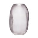 Pilkos spalvos stiklinė vaza Hübsch Glam, aukštis 30 cm
