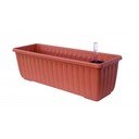 Rudos spalvos savaiminio laistymo vazonas, 40 cm ilgio Siesta - Plastia