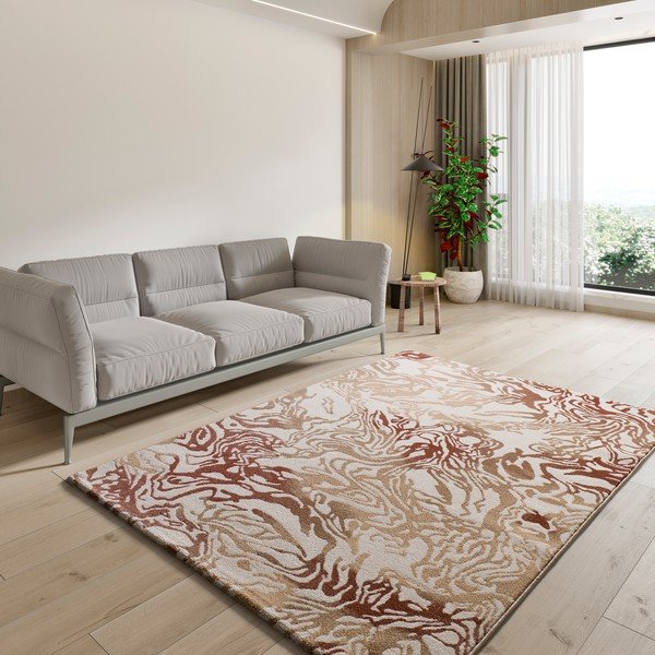 Smėlio spalvos/terakotos spalvos kilimas 160x230 cm Astra – Universal-image-1