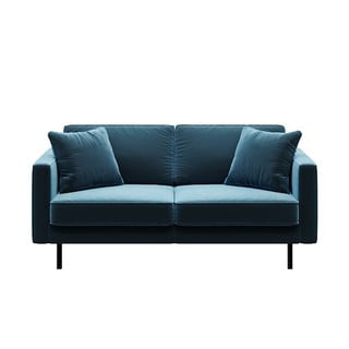 Mėlyna aksominė sofa MESONICA Kobo, 167 cm