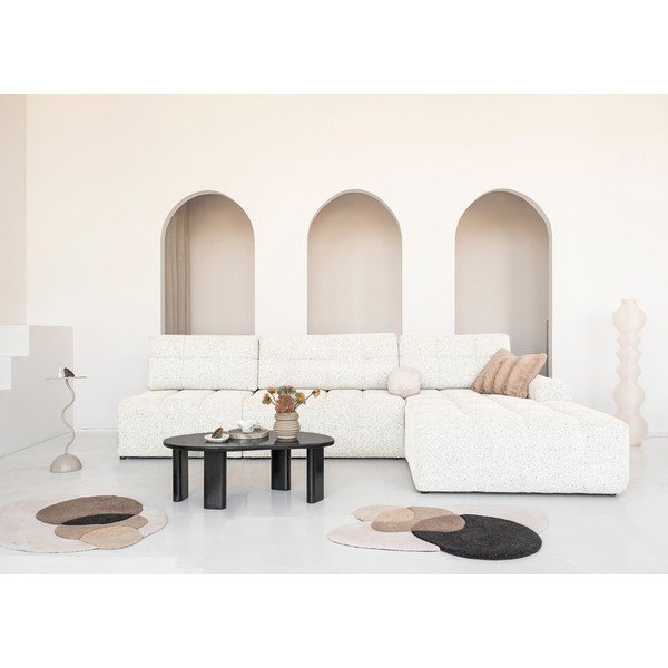 Kreminės spalvos sulankstoma/su sandėliavimo vieta modulinė kampinė sofa (su dešiniuoju kampu) Lulu – Miuform-image-1