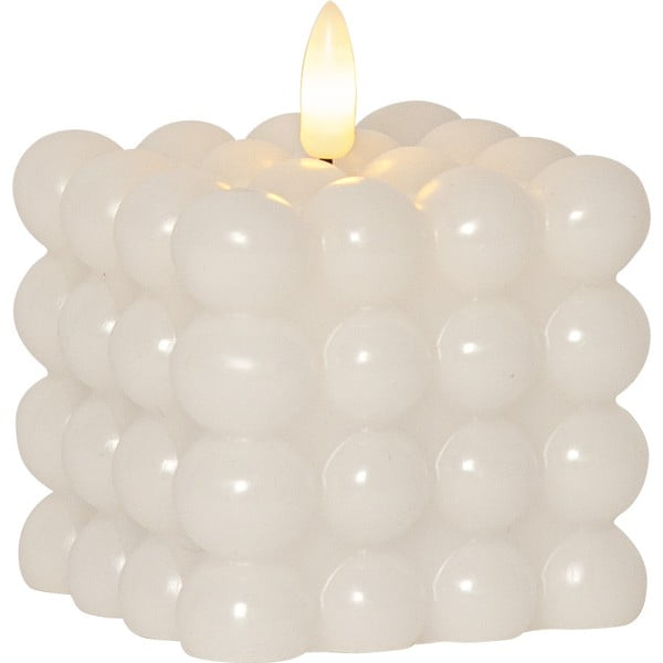 Balto vaško LED žvakė Star Trading Flamme Dot, aukštis 9,5 cm