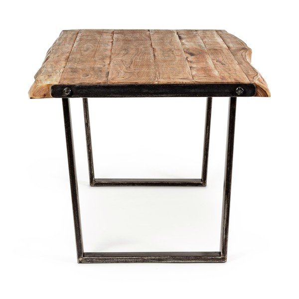 Valgomojo stalas su akacijos stalviršiu 90x180 cm Elmer – Bizzotto-image-4