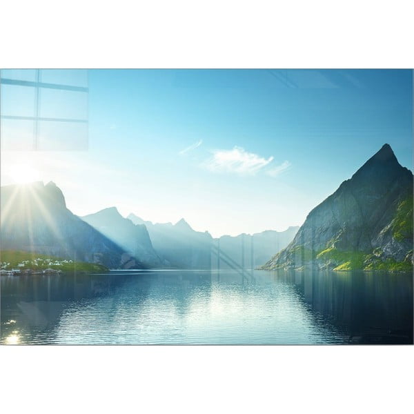 Paveikslas ant stiklo 100x70 cm Fjord - Wallity