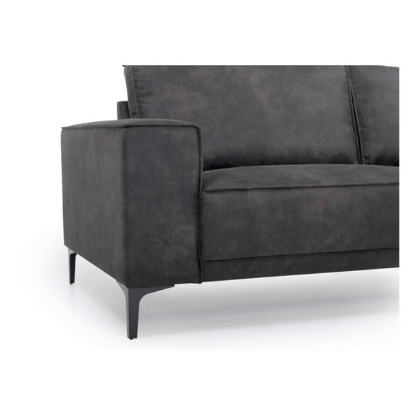 Iš dirbtinės odos sofa antracito spalvos 164 cm Copenhagen – Scandic-image-4