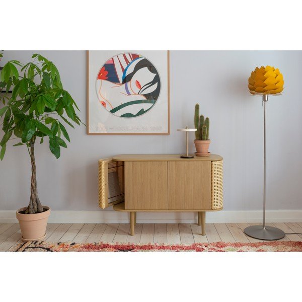 Žema šoninė spintelė natūralios spalvos iš ąžuolo 109x75 cm Treasures – UMAGE-image-1