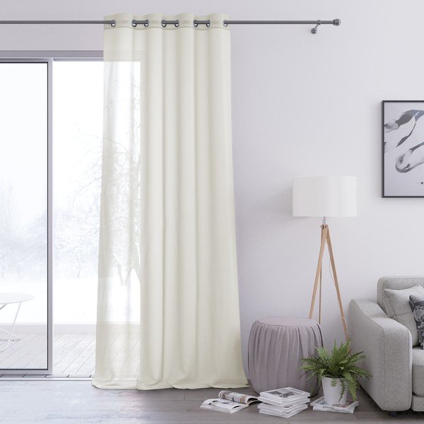 Smėlio spalvos užuolaida AmeliaHome Voile Eyelets, 160 x 250 cm-image-2