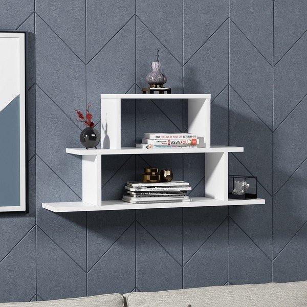 Balta dviaukštė lentyna Pasific - Kalune Design-image-1