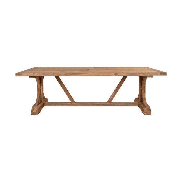 Iš tikmedžio masyvo sodo valgomojo stalas 100x240 cm Volos – House Nordic